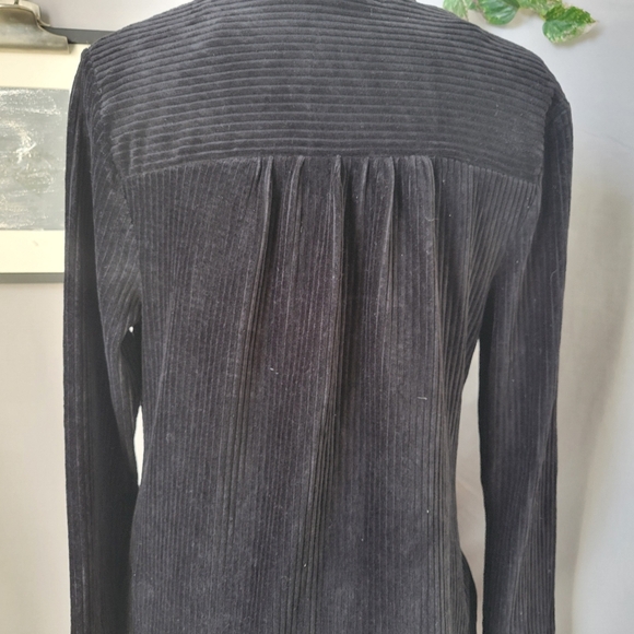 Gudrun Sjoden Velvet Velour Wrap Cardigan Blouse Black S - Picture 10 of 14